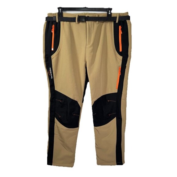 Summitskin Bombshell Snowboard Pants Mens 42x32 Cargo Ski Lined Belted Leg Vents - Picture 1 of 10